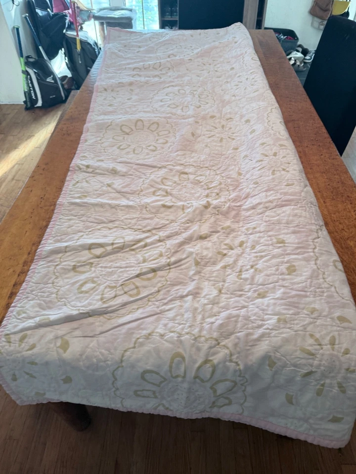 Manta Pottery Barn Kids FLORAl Edredón Completo/Queen Rosa Gris Ropa de Cama #2 Foto 2 de 4