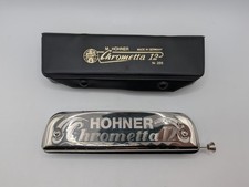 Hohner Chrometta 12 Harmonica C Key Nr. 255 Made in Germany with Case
