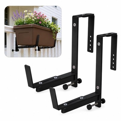 Window Box Brackets Adjustable Planter Railing Planters 2 Pcs Sturdy Stable