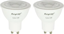 Anyray (2-Bulbs) LED 5W Replacement for Range Hood Kitchen 50W Light Bulbs 50-Wa