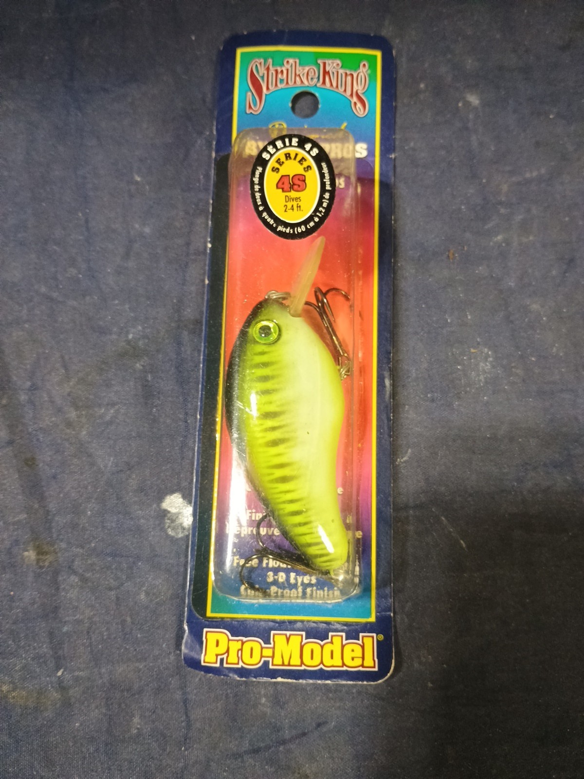 3 Vintage Strike king Lures, 2 Series 4S,One Series 1, Crankbaits. Pro Models - Image 12