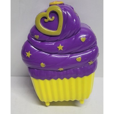 Polly Pocket Sweet Treats Cupcake Compact Playset Purple Yellow Mattel