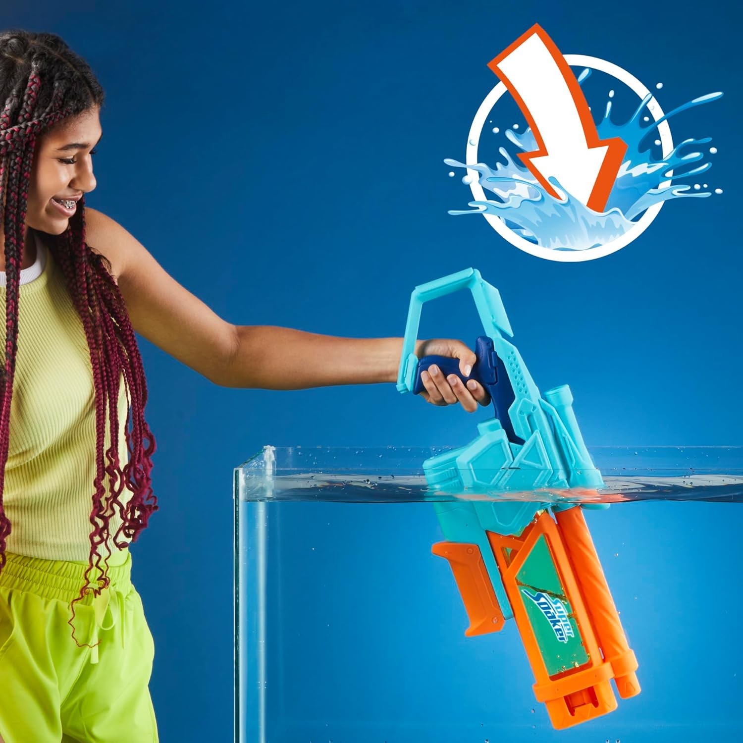 Hasbro Nerf Super Soaker Mega Dunk-Fill, Blaster Giocattolo ad Acqua, per Bambin foto 4