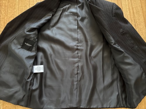 Van Heusen Boys Blazer Black Striped Size 12 Husky - Picture 3 of 6