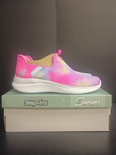 Skechers S Sport Step-Ins Baily Multi Tie Dye Sneakers Big Girls' Size 4 NWB