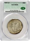 1941-D Walking Liberty Silver Half Dollar MS66 CACG