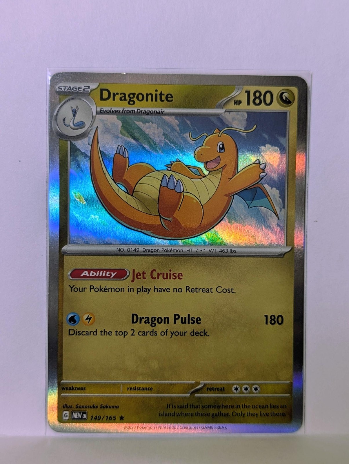NM/M - Dragonite 149/165 - Holo - 151 - Pokemon Card TCG #3