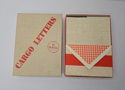 Vintage Montag's Cargo Letters Stationery Set Gingham Cottagecore - 99% Complete
