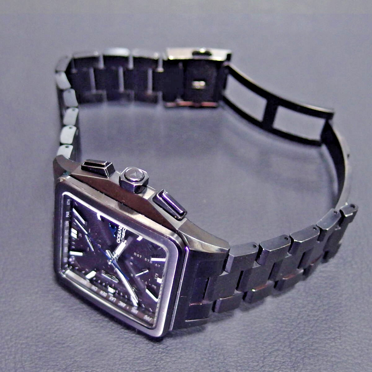 [☆Excellent] CASIO OCEANUS OCW-T5000B-1AJF Titanium Bluetooth Black Radio Solar image 3