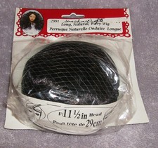 LONG NATURAL WAVY WIG FOR 11 1/2" DOLL CURLY HAIR CRAFTS NEW IN PKG