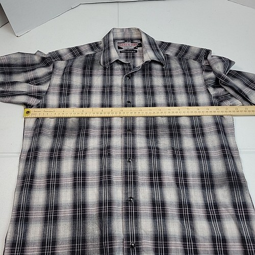 Brooks & Dunn Panhandle Slim Western Shirt XL Pearl Snap Plaid Mens M EUC - Picture 11 of 15