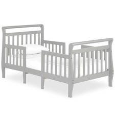 Dream on Me Emma 3-in-1 Convertible Toddler Bed, Steel Grey, Safety Certified