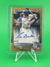 2025 Bowman Draft - Sean Gamble Gold Wave Refractor 1st Bowman Auto /50 CPA-SG