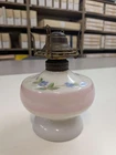 Antique Milk Glass Forget-me-nots Queen Anne No.1 oil lamp