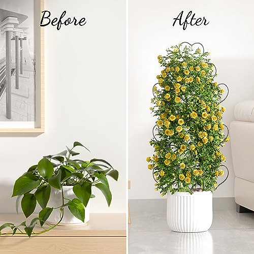 Indoor Plant Trellis for Climbing Plants, Stackable Garden Trellis for Potted - Picture 4 of 7