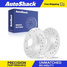 Rear Drilled Slotted Brake Rotors Pair for Honda Civic Acura ILX CSX 1.8L