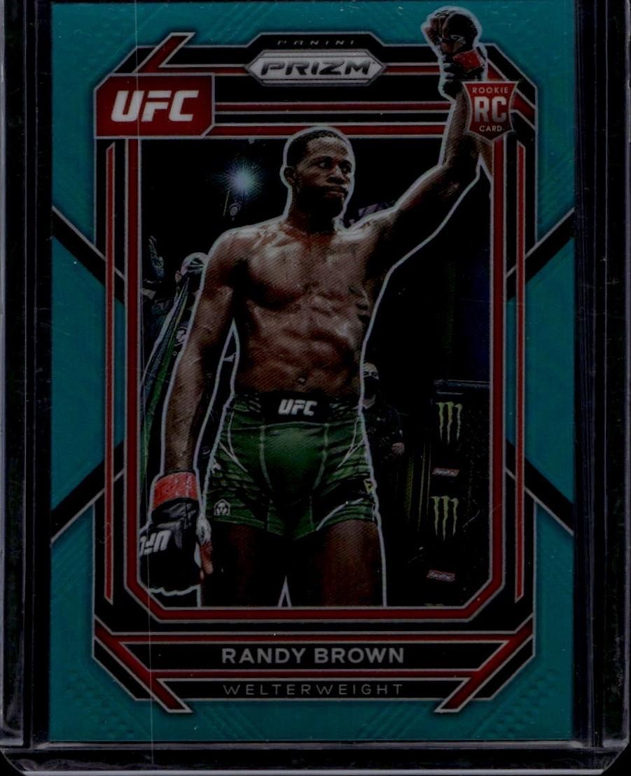 2023 Panini Prizm UFC #106 Randy Brown Teal Prizms #49/49