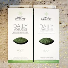 2x Daily Concepts Leaves of Life Silicone Body Scrubbers NIB Ships Free