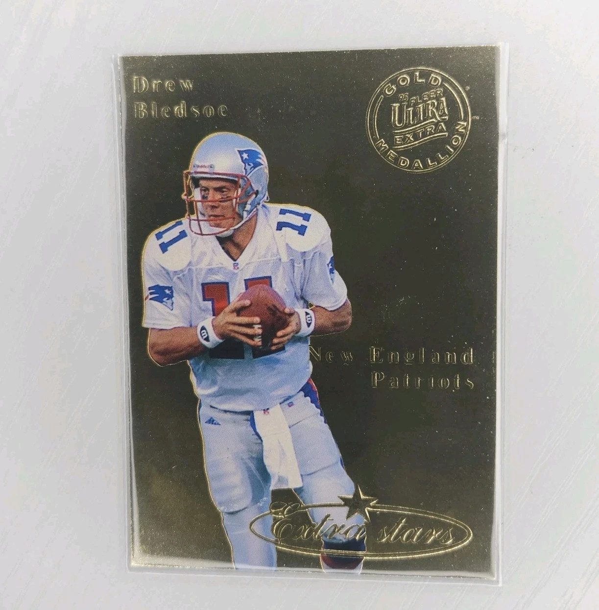 1995 Fleer Ultra - Extra Stars Drew Bledsoe #505 Gold Medallion Fast Ship