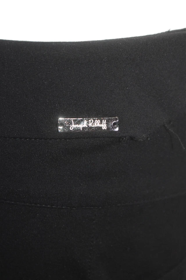 Pantalones de vestir plisados forrados cintura elástica texturizada talla negra Joseph Ribkoff para mujer Foto 4 de 4