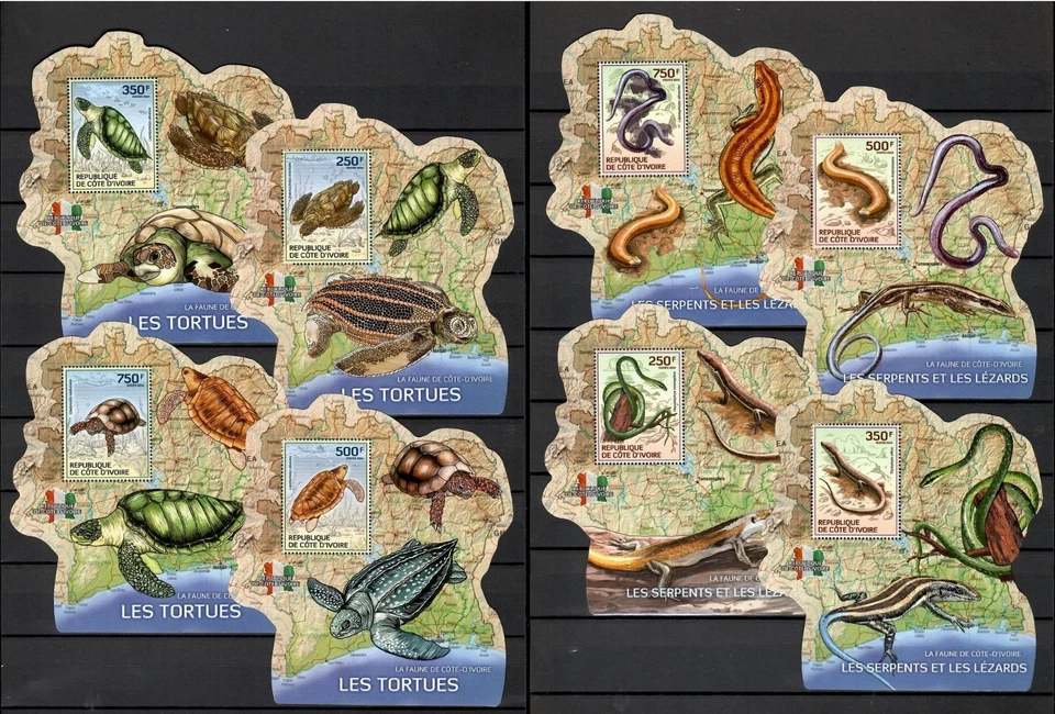 FAUNA of Ivory Coast 2014, animals - collection 96 souvenir sheets MNH #CNA427 - Image 4 of 4