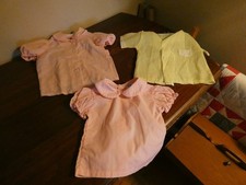 Baby Blouse Lot Vintage Tiny Tots Nu Day Creations 6-12M Handmade Gingham
