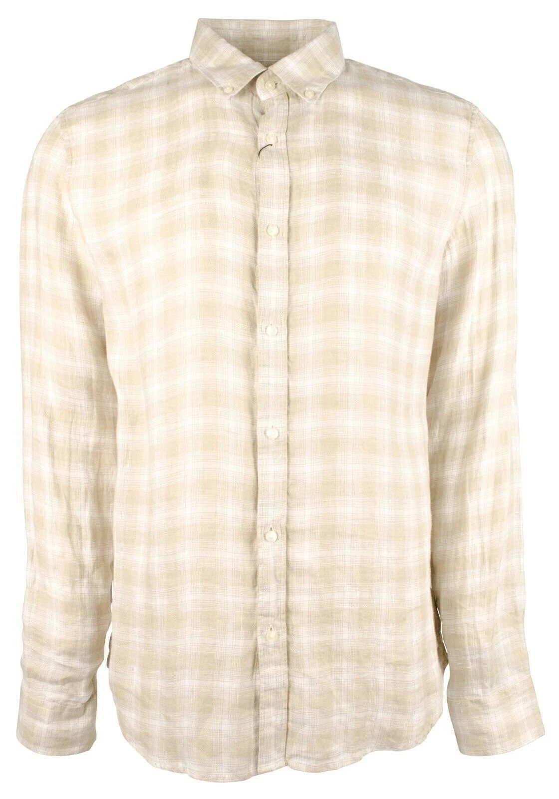 Michael Kors Men's Linen Slim Fit Long Sleeve Shirt