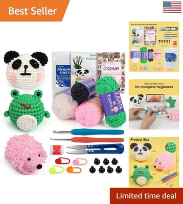 Crochet Start Kit for Beginners: Learn to Crochet with Fun Animal Patterns