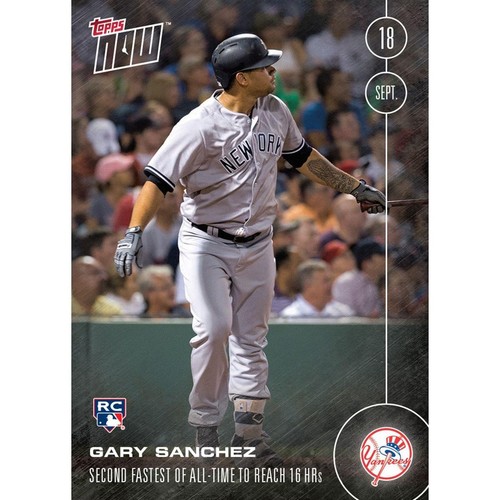 Tarjeta coleccionable MLB NY Yankees Gary Sanchez (RC) #473 Topps AHORA