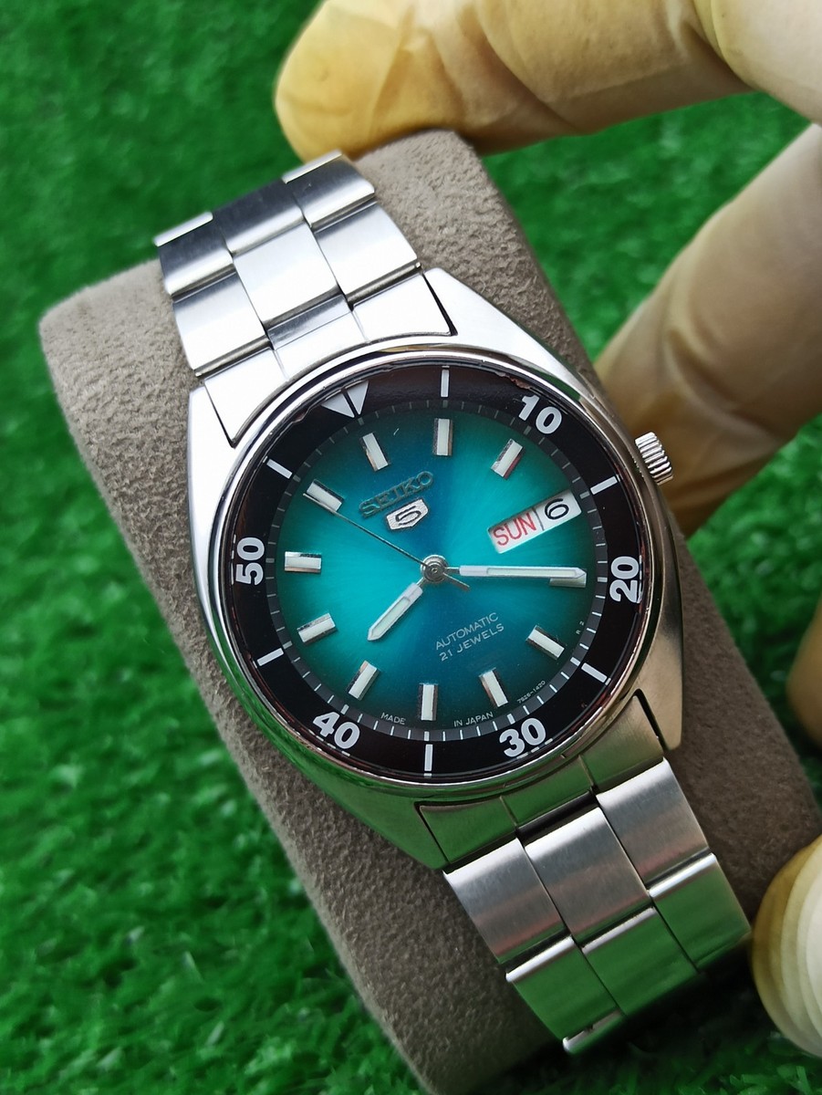 HYPER-RARE SEIKO 5 TURQUOISE SUMO WATCH AUTOMATIC JAPAN SKX187