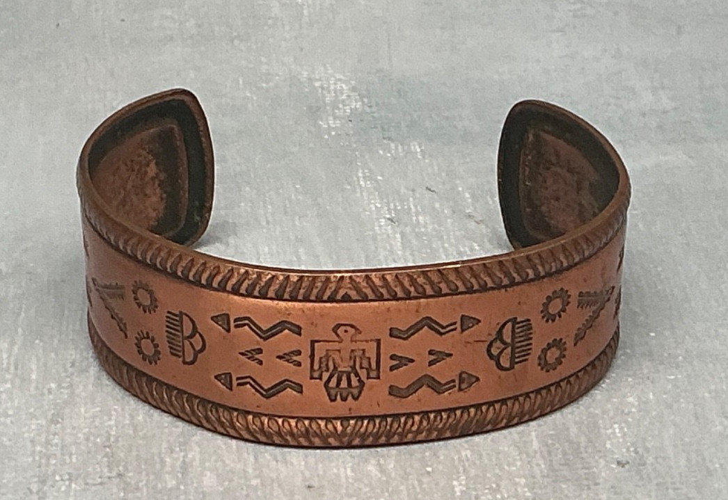 Native American Tribal Solid Copper Thunderbird C… - image 1