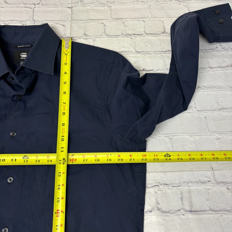 G-Star Raw Men Long Sleeve Button Shirt Top Size XL X-Large Super Slim C059 -3 - Image 3 of 4