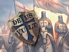 "DEUS VULT" (God's Will)  SHIELD TACTICAL Morale Patch - Hook & Loop