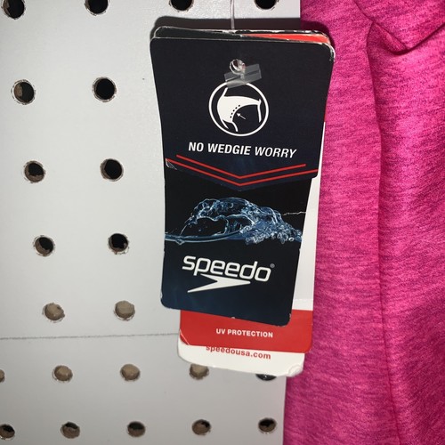 Speedo Kids Digi Zigzag Sport Splice One Piece Swimsuit Pink Size 16 46746 NWT - Picture 3 of 7