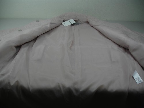 NWT Women's 0 Asos Maternity Coat Ecru Fuzzy Nubby Knit Long Snap-Front Pockets - Picture 14 of 20