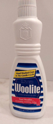 Vintage 1980s Liquid Woolite cold water wash Laundry Room 16 Oz - 3/4 full