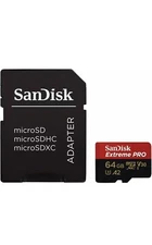 SanDisk Extreme Pro 64GB Micro SD Class 10  Memory Card Adapter