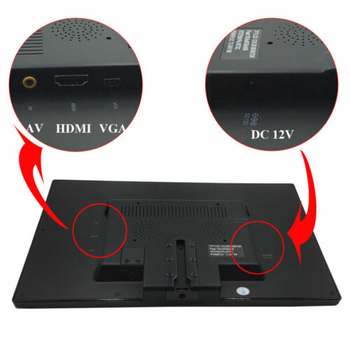 US - Portable Monitor 7 inch LCD Display Screen with AV VGA HDMI Input for PC - Picture 4 of 12