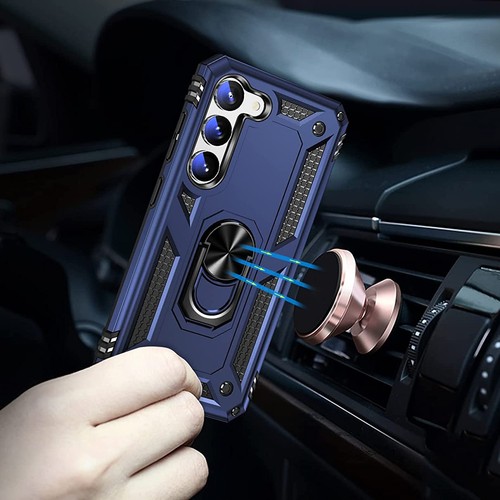 Military Grade Hybrid Case with Ring Grip for Samsung Galaxy S23 - Blue - Picture 8 of 8