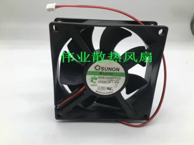 SUNON  KDE2408PTV2  DC24V 1.4W 8CM 8025 2-Wire Inverter Cooling Fan