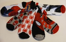 6 Pak Boys M/L Spiderman Ankle Socks-Heroes for Boys and Girls