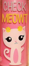 Cool Gear CAT PINK CHECK MEOWT Reuseable Flip...