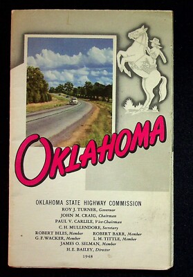 Oklahoma Map & Souvenir Tour Guide 1948 Pamphlet