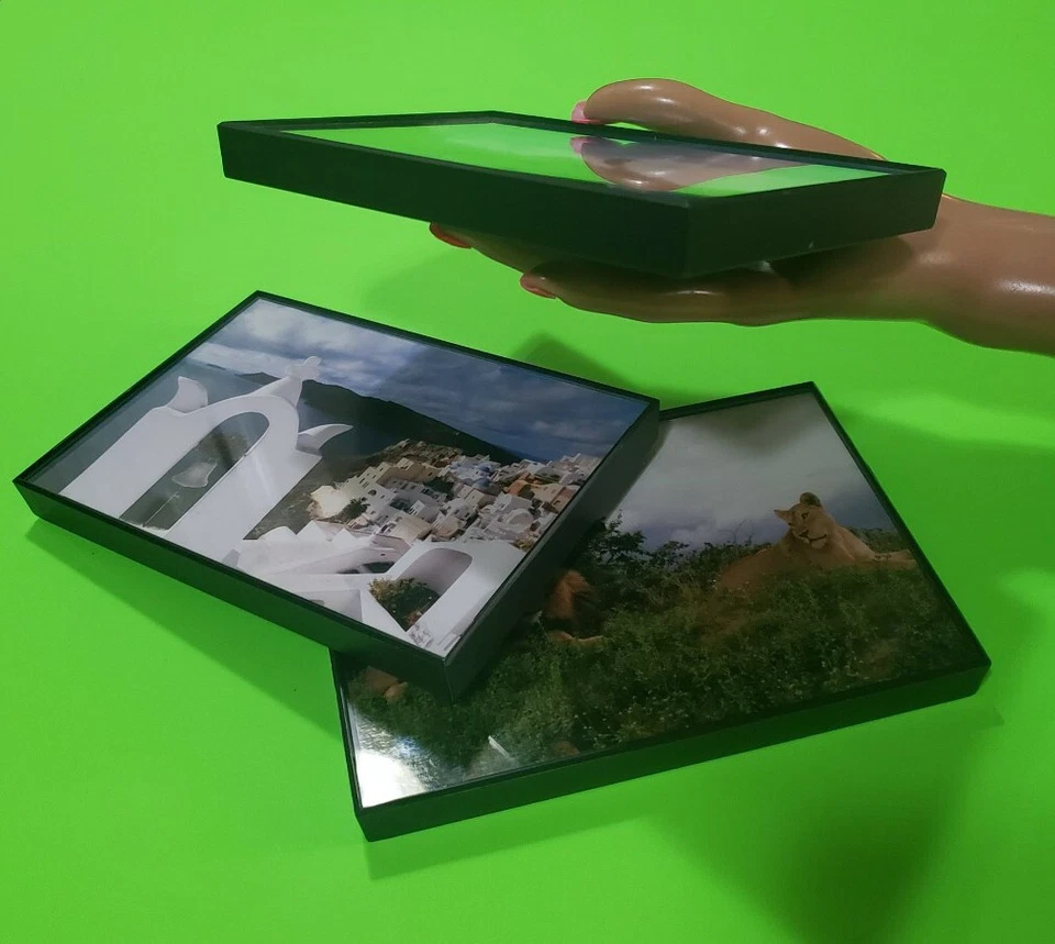 JUEGO 4x6/3 Frente Vidrio Plástico Negro EL MARCO FORMATO ORIGINAL Por MCS INDUSTRIES Foto 4 de 4