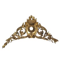 Mobile sopra Porta Bronzo Tubi Raccordi Antico Alloro Fuoco Dorato Vecchio 30 CM