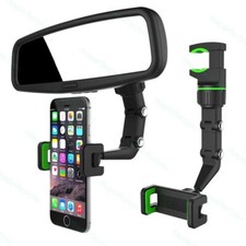 360 Car Rearview Mirror Rotation Adjustable Phone Holder Mount Multifunction