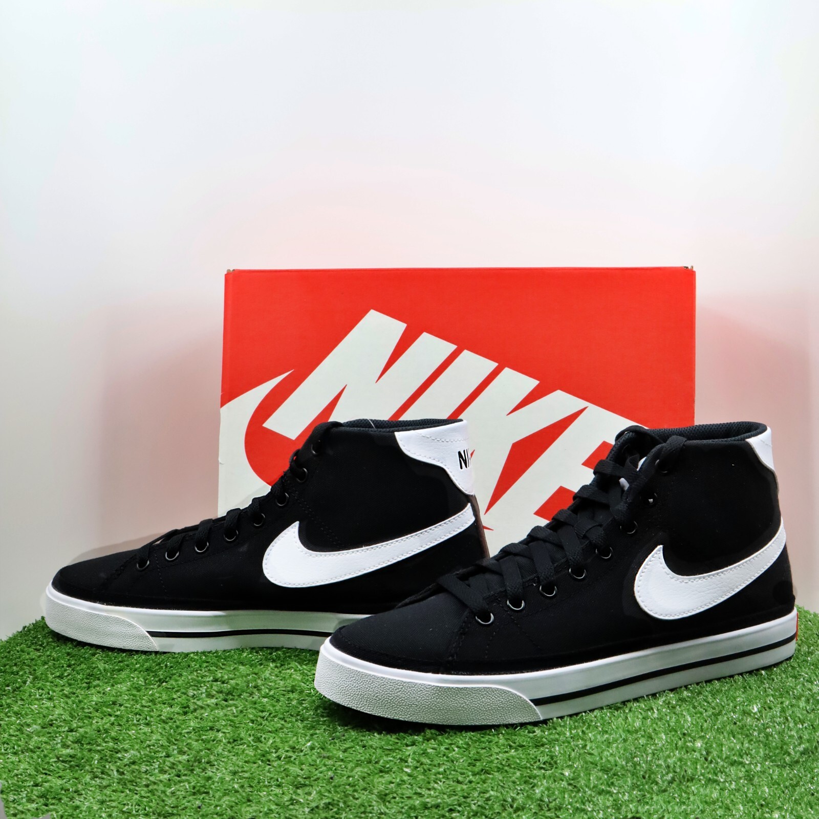 Nike Court Legacy Canvas Mid Sneakers Men's Casual Shoes Black DD0162-001 |  eBay