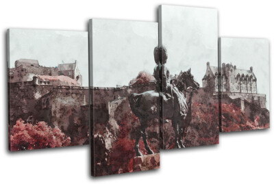 Edinburgh Castle Scotland Landmarks MULTI Leinwand Kunst Bild drucken