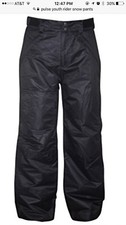 NWT Pulse Youth Big Girls Insulated Rider Snow Ski Skiing Pants L 16/18, Black