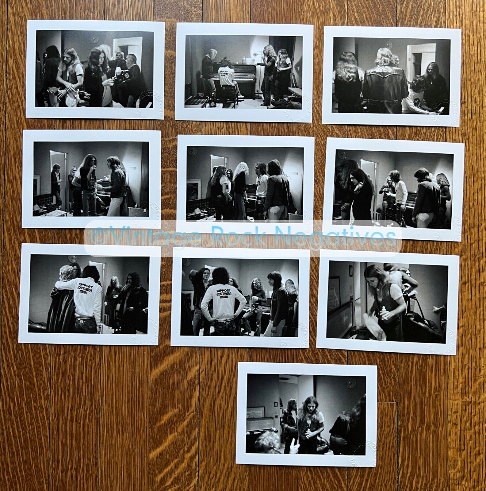 (10) LYNYRD SKYNYRD 10/31/73 Afterparty 5"x7" Pro Pigment Unseen Prints EMBOSSED